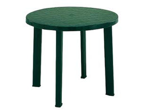 TAVOLO DA GIARDINO TONDO VERDE CM.90X72H.  ø cm.90x72h.  peso kg.6,3