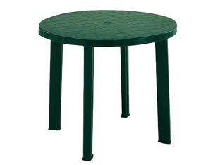 TAVOLO DA GIARDINO TONDO VERDE CM.90X72H.  ø cm.90x72h.  peso kg.6,3