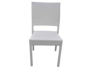 SEDIA DA GIARDINO IN PERATTAN  cm.47,5x57x91h.  colore bianco    VETTE