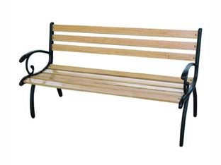 PANCHINA LEGGERA GHISA VERDE LEGNO COLORE NATURALE  cm.127x53x68h.  peso kg.9,2    VETTE