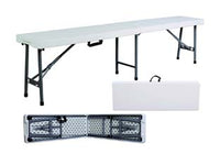 PANCHINA BIRRERIA PIEGHEVOLE IN HDPE CM.183X30X42H.  chiusa cm.92x30x7h.    VETTE