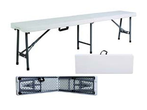 PANCHINA BIRRERIA PIEGHEVOLE IN HDPE CM.183X30X42H.  chiusa cm.92x30x7h.    VETTE