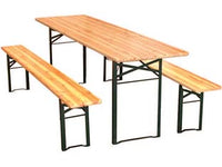 SET TAVOLO + 2 PANCHE BIRRERIA 2 GAMBE tavolo cm.200x60x77h.  panche cm.200x25x47h.    VETTE