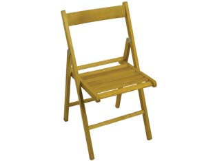 SEDIA BIRRERIA PIEGHEVOLE IN LEGNO NATURALE- - cm.41,7x6,6x87,5h.(chiusa) colore naturale - 4 pezzi VETTE