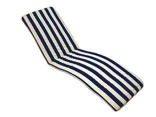 CUSCINO TENERIFE A RIGHE BLU PER LETTINO PIEGHEVOLE  cm.58,5x189h. spessore cm.3