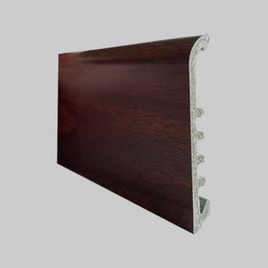 BATTISCOPA IN PVC TIPO 'LARGE' 75x9 mm - noce chiaro - barra 2 mt - 10 pezzi