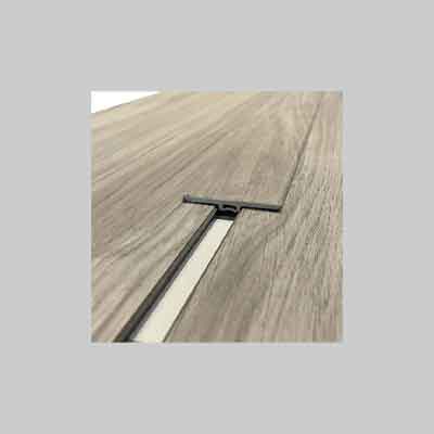 PROFILO DI RACCORDO PER PAVIMENTO IN SPC Colore Rovere grigio