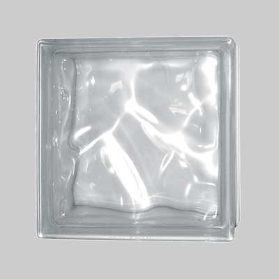 VETROMATTONE ONDULATO TRASPARENTE 19x19x8 cm - 5 pezzi