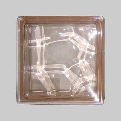 VETROMATTONE ONDULATO ROSA 19x19x8 cm - 5 pezzi