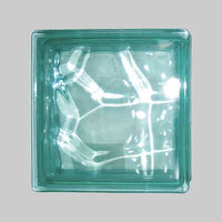 VETROMATTONE ONDULATO VERDE 19x19x8 cm - 6 pezzi