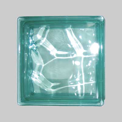 VETROMATTONE ONDULATO VERDE 19x19x8 cm - 6 pezzi