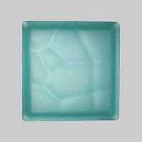 VETROMATTONE ONDULATO VERDE SATINATO 19x19x8 cm - 6 pezzi