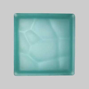 VETROMATTONE ONDULATO VERDE SATINATO 19x19x8 cm - 6 pezzi