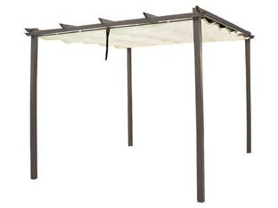 GAZEBO IN METALLO CON TETTO SCORREVOLE  dimensioni: mt.3x3x2,2h.    VETTE
