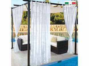 TENDA PER GAZEBO VELO CON FETTUCCIA E PASSANTI CM.150X280H. BIANCO  bianco