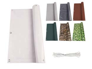 STUOIA OMBREGGIANTE PVC  mt.0,90h. rot. mt.6 bianco    TREX