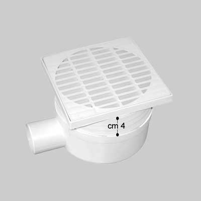 CHIUSINO CON SCARICO LATERALE TELESCOPICO 15x15 cm - scarico Ø 50 mm