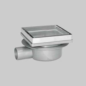 CHIUSINO CON PORTA PIASTRELLA 13x13 cm - scarico Ø 40 mm