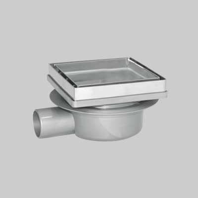 CHIUSINO CON PORTA PIASTRELLA 13x13 cm - scarico Ø 40 mm