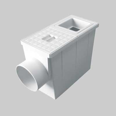 POZZETTO PLUVIALE R. QUADRO 80x80/100x100 mm - scarico Ø 100 mm