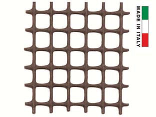 RETE IN PLASTICA QUADRA MARRONE MM.10X10- - maglia mm.10x10, altezza cm.100 - 1 rotolo T-REX
