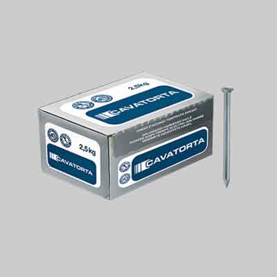 CHIODI ZINCATI TESTA PIANA CAVATORTA 3,5x60 mm - 2 kg- CAVATORTA