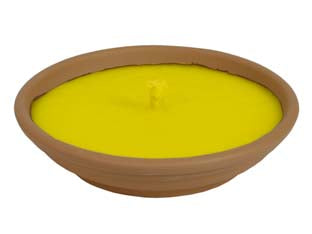 CITRONELLA GRANDE IN CIOTOLA DI TERRACOTTA- - ø cm.16,5x2,5h. - 25 pezzi LAPILLO