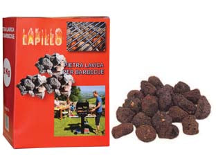 PIETRA LAVICA PER BARBECUE A GAS KG. 2    LAPILLO