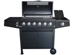 BARBECUE A GAS GPL 6 BRUCIATORI + 1 FORNELLO  cm.137,5x55,5x110h.    LAPILLO