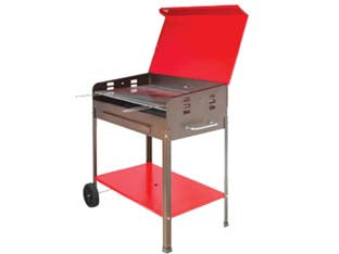 BARBECUE RETTANGOLARE A CARBONELLA ETNA CON RUOTE  bracere cm.50x80    MILLE