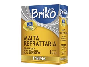 K2 LINEA BRIKO MALTA REFRATTARIA GRIGIA IN POLVERE- - Kg.1 in scatola - 12 pezzi K2