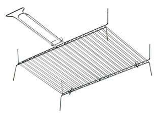 GRIGLIA DOPPIA A BARRE VERTICALI  cm.30x45