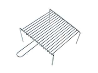 GRIGLIA PESANTE CON PIEDI 1 MANICO  cm.41x33x9h.    LAPILLO