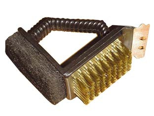 SPAZZOLA PER BARBECUE A 3 FUNZIONI - 2 pezzi LAPILLO