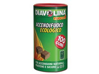 DIAVOLINA ACCENDIFUOCO ECOLOGICO IN BOX 100 PZ.- - conf. 100 pz - 6 pezzi DIAVOLINA