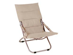 POLTRONA ACCIAIO PIEGHEVOLE ECRU  cm.50x94x63h.    VETTE