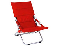 POLTRONA ACCIAIO PIEGHEVOLE ROSSO  cm.50x94x63h.    VETTE