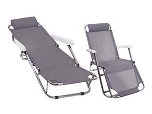 SDRAIO IN ALLUMINIO ALLUNGABILE CON TESSUTO TEXILENE  cm.60x113/156x86h.    VETTE