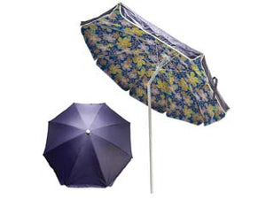 OMBRELLONE DA SPIAGGIA IN POLIESTERE DOPPIO BLU CM.200  ø cm.200    VETTE