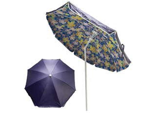 OMBRELLONE DA SPIAGGIA IN POLIESTERE DOPPIO BLU CM.200  ø cm.200    VETTE