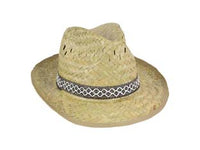 CAPPELLO IN PAGLIA NATURALE MODELLO ALPINO- misure 56-58-60 busta da pz.12 (pz.4 x misura) - 12 pezzi VETTE