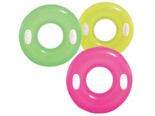 SALVAGENTE GONFIABILE NEON CON MANIGLIE +8 ANNI  ø cm.76  peso kg.0,31 (59258)    INTEX