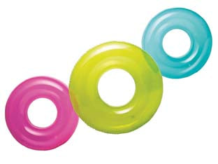 SALVAGENTE GONFIABILE TRASPARENTE SENZA MANIGLIE +8 ANNI  ø cm.76  peso kg.0,22 (59260)    INTEX