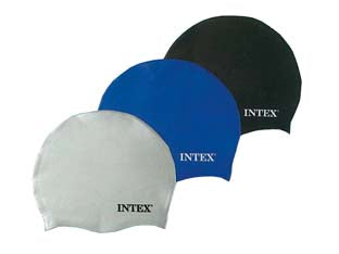 CUFFIA IN SILICONE PER PISCINA UNISEX +8 ANNI  bianco, azzurro e nero  peso kg.0,06 (55991)    INTEX