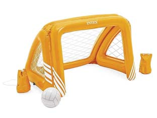 PORTA CALCIO GONFIABILE CON PALLA  +6 ANNI  cm.140x89x81h.  peso kg.1,90 (58507)    INTEX