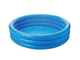 PISCINA GONFIABILE ROTONDA CRYSTAL BLU 3 ANELLI +2 ANNI  cm.114x25h.  peso kg.0,86 (59416)    INTEX