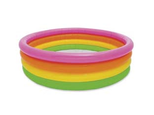 PISCINA GONFIABILE TONDA 4 ANELLI  +3 ANNI  ø cm.168x46h.  peso kg.2,6 (56441)    INTEX
