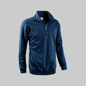 FELPA CON ZIP CORTA BLU Tg. XL