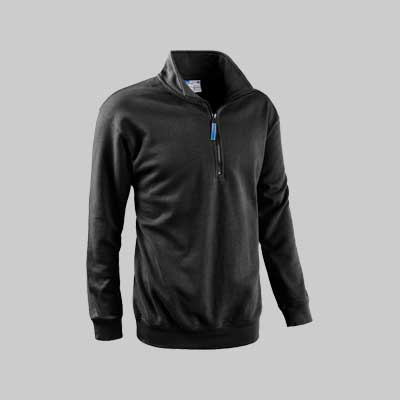 FELPA CON ZIP CORTA ANTRACITE Tg. XL