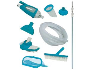 KIT MANTENIMENTO E PULIZIA DELUXE PER PISCINE- - peso kg.3,7 (28003) - 1 blister INTEX